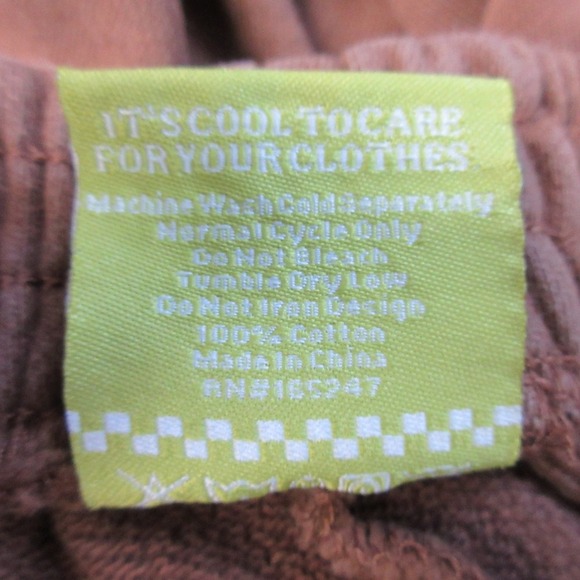 Lonely Ghost Graphic Print Sweatpants Women XL Brown Cotton Relaxed Lounge 608 - Picture 4 of 12